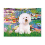 Bichon Frise 1 - Lilies 2 Post Card