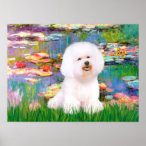 Bichon Frise 1 - Lilies 2 Print