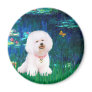 Bichon Frise 1 - Lilies #5 Refrigerator Magnets
