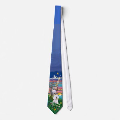 Bichon Frise 1 - Magical Night Neck Wear by dogbreedties