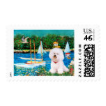 Bichon Frise 1 - Sailboats 1 Postage Stamps