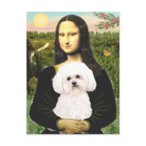 Bichon Frise 2R - Mona Lisa Post Cards
