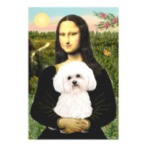 Bichon Frise 2R - Mona Lisa posters
