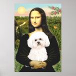 Bichon Frise 2R - Mona Lisa Print