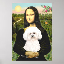 Bichon Frise 2R - Mona Lisa Print