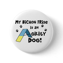 Bichon Frise Agility Dog buttons