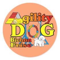 Bichon Frise Agility Gifts Sticker