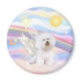 Bichon Frise Angel Refrigerator Magnets