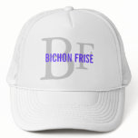 Bichon Frise Breed Monogram Design Mesh Hat