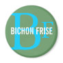 Bichon Frise Breed Monogram Design Fridge Magnet