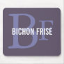 Bichon Frise Breed Monogram Design Mousepads
