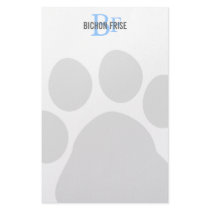 Bichon Frise Breed Monogram Design Stationery Design