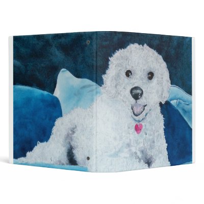 Bichon Frise Buddy 3 Ring Binders by mozache