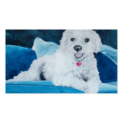 Bichon Frise Buddy Business Card Templates (back side)