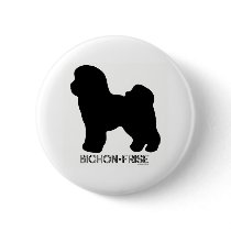 Bichon Frise Button by dogsilhouettes Bichon Frise Button