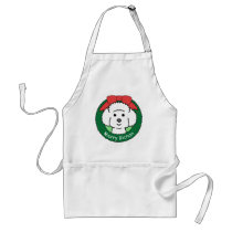 Bichon Frise Christmas aprons