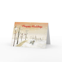 Bichon Frise Christmas Card Urban