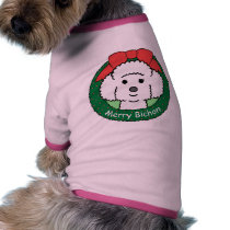 Bichon Frise Christmas pet clothing