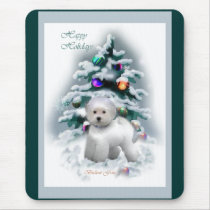Bichon Frise Christmas Gifts Mousepads