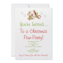 Bichon Frise Christmas Invitation