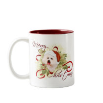 Bichon Frise Christmas Mugs