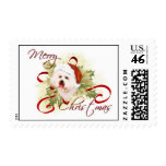 Bichon Frise Christmas Stamps