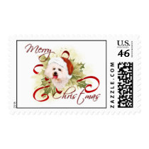 Bichon Frise Christmas Stamps
