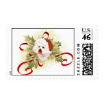 Bichon Frise Christmas Stamps