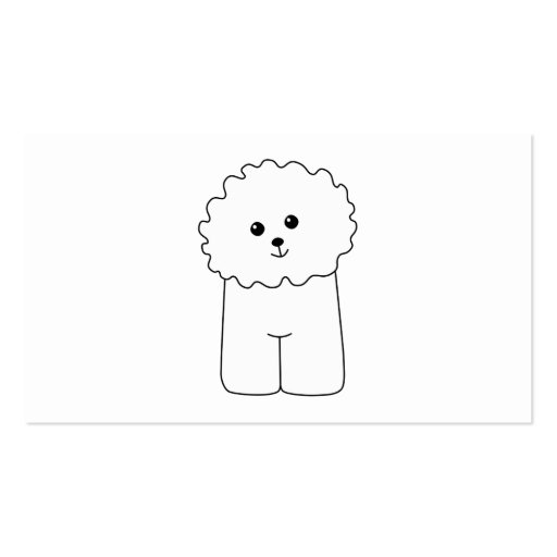 Bichon Frise, Cute Dog. Business Card Template (front side)