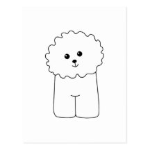 Bichon Frise, Cute Dog. Postcard