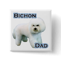 Bichon Frise Dad 4 - Button