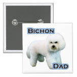 Bichon Frise Dad 4 - Button