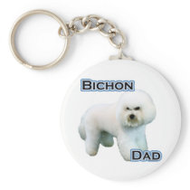 Bichon Frise Dad 4 - Keychain