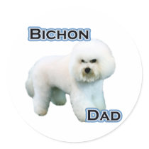 Bichon Frise Dad 4 - Sticker
