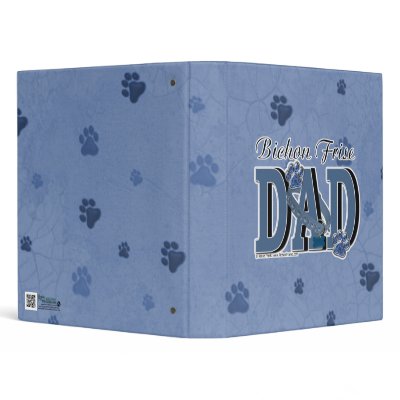 Bichon Frise DAD Vinyl Binders by FrankzPawPrintz