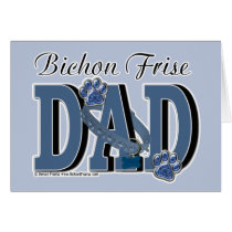 Bichon Frise DAD Greeting Cards