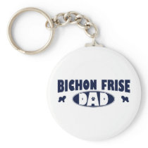 Bichon Frise Dad Key Chains