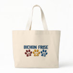 BICHON FRISE DAD Paw Print bags