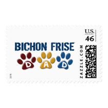 BICHON FRISE DAD Paw Print Stamps