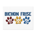 BICHON FRISE DAD Paw Print Postcards