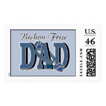 Bichon Frise DAD Postage Stamp