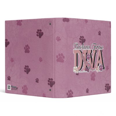 Bichon Frise DIVA 3 Ring Binders by FrankzPawPrintz