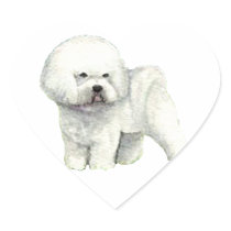 Bichon Frise Dog Art Heart Sticker