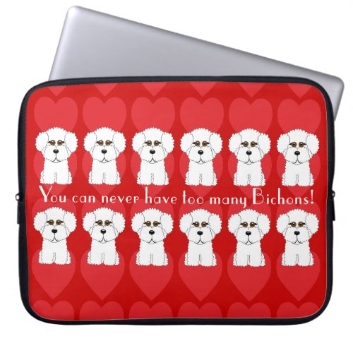 Bichon Frise Dog Humor Laptop Sleeve electronicsbag