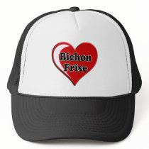 Bichon Frise Dog on Heart for dog lovers Mesh Hats