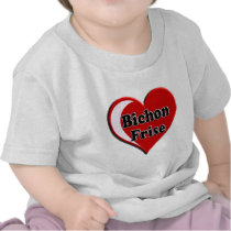 Bichon Frise Dog on Heart for dog lovers T Shirt