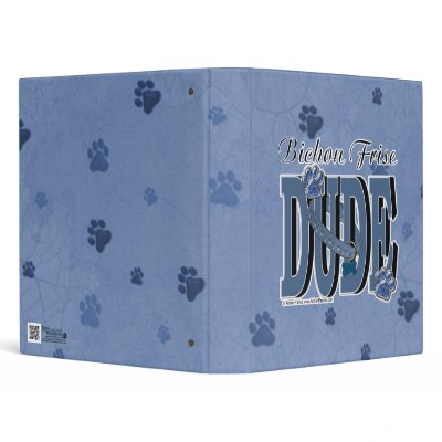 Bichon Frise DUDE Vinyl Binder by FrankzPawPrintz