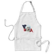 Bichon Frise Flag Apron
