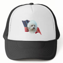 Bichon Frise Flag Mesh Hat