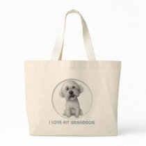 Bichon Frise Granddog Canvas Bags